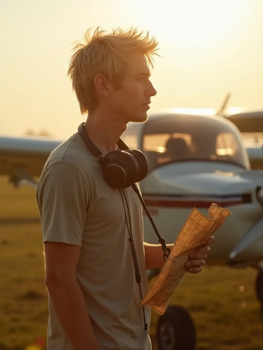 Flugschüler:in beim Lernen für die PPL-Theorie
