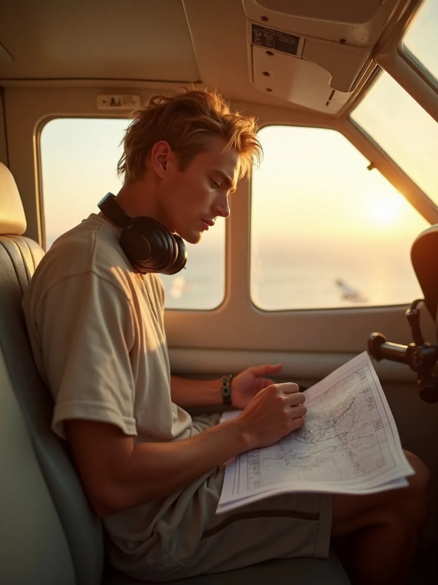 Flugschüler:in beim Lernen für die PPL-Theorie