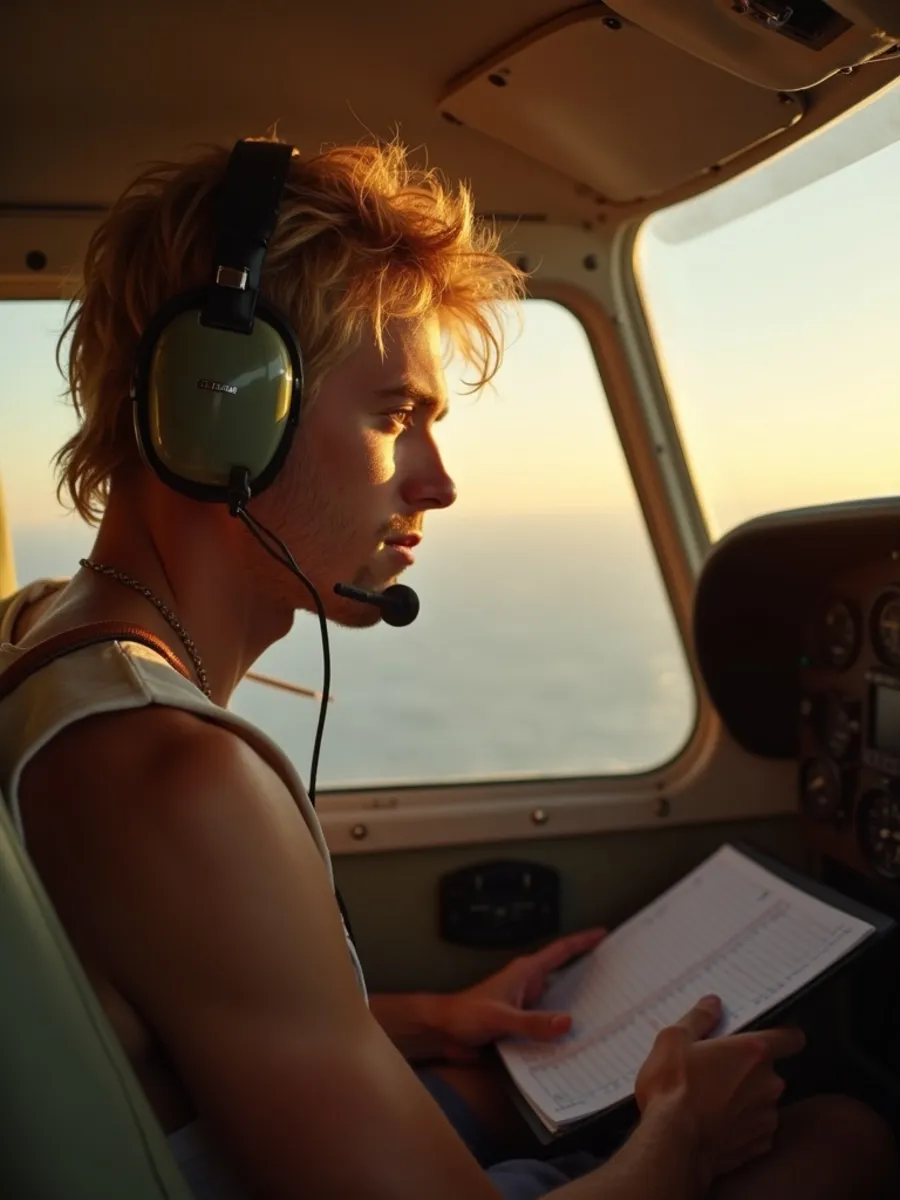 Flugschüler:in beim Lernen für die PPL-Theorie
