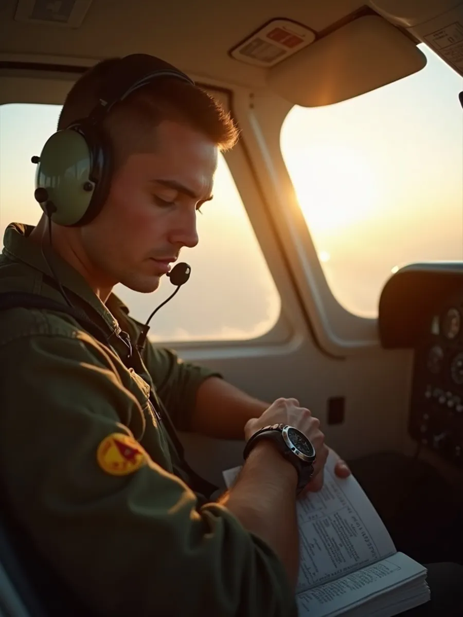 Flugschüler:in beim Lernen für die PPL-Theorie