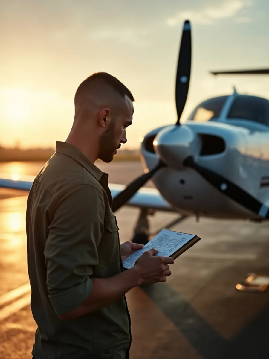 Flugschüler:in beim Lernen für die PPL-Theorie