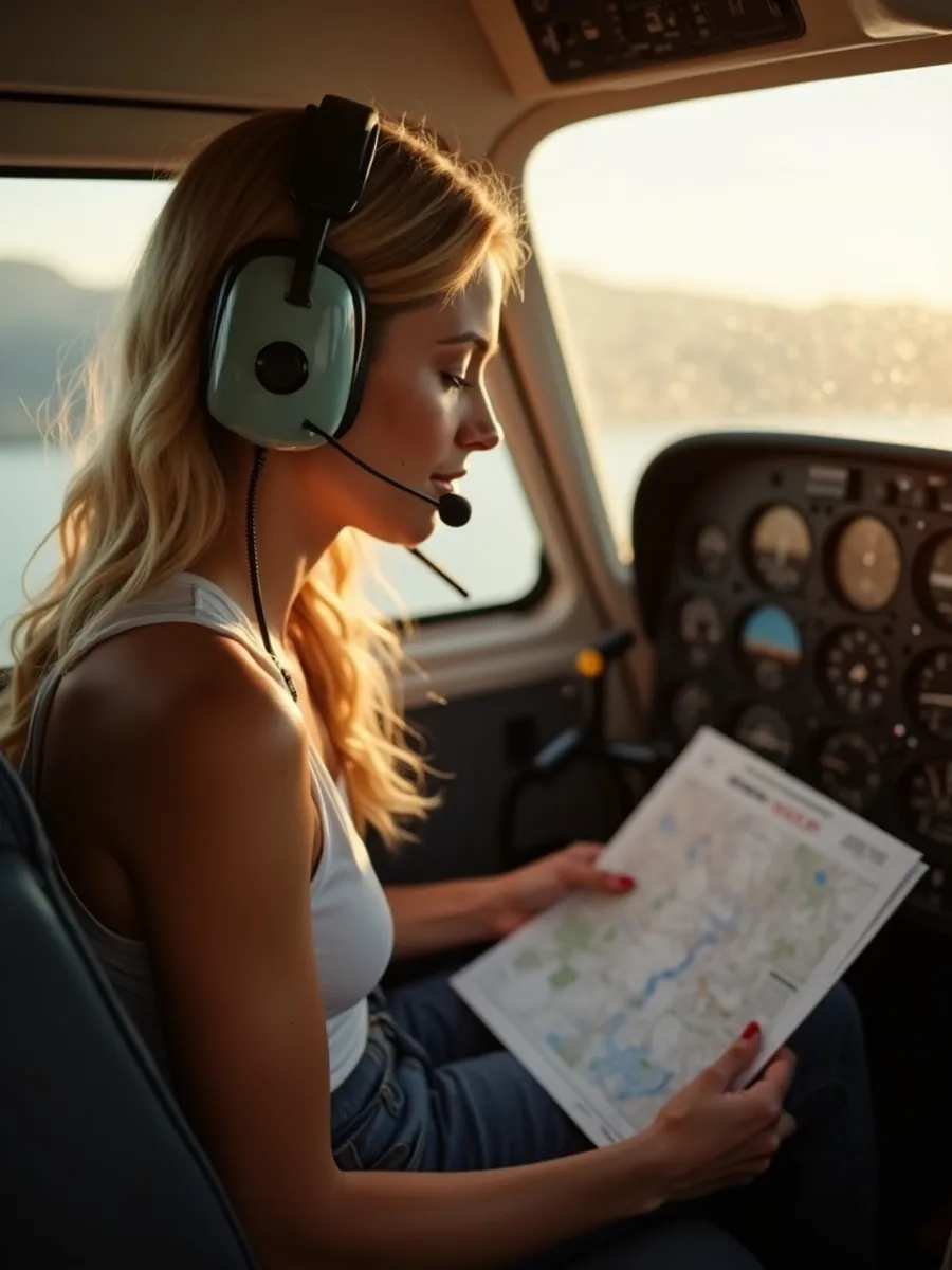 Flugschüler:in beim Lernen für die PPL-Theorie
