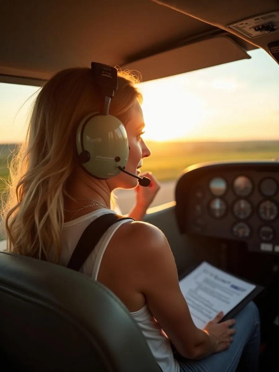 Flugschüler:in beim Lernen für die PPL-Theorie