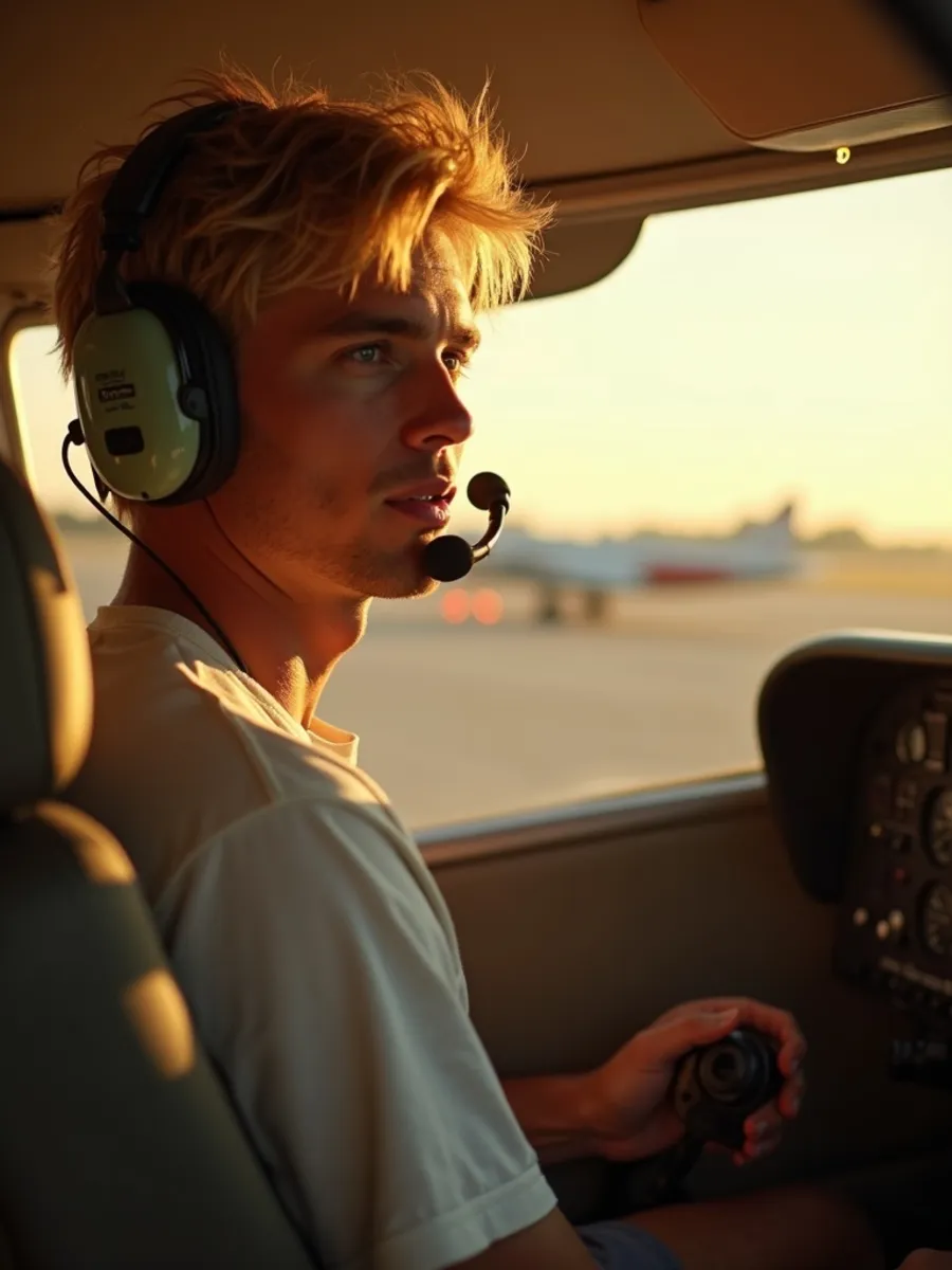 Flugschüler:in beim Lernen für die PPL-Theorie