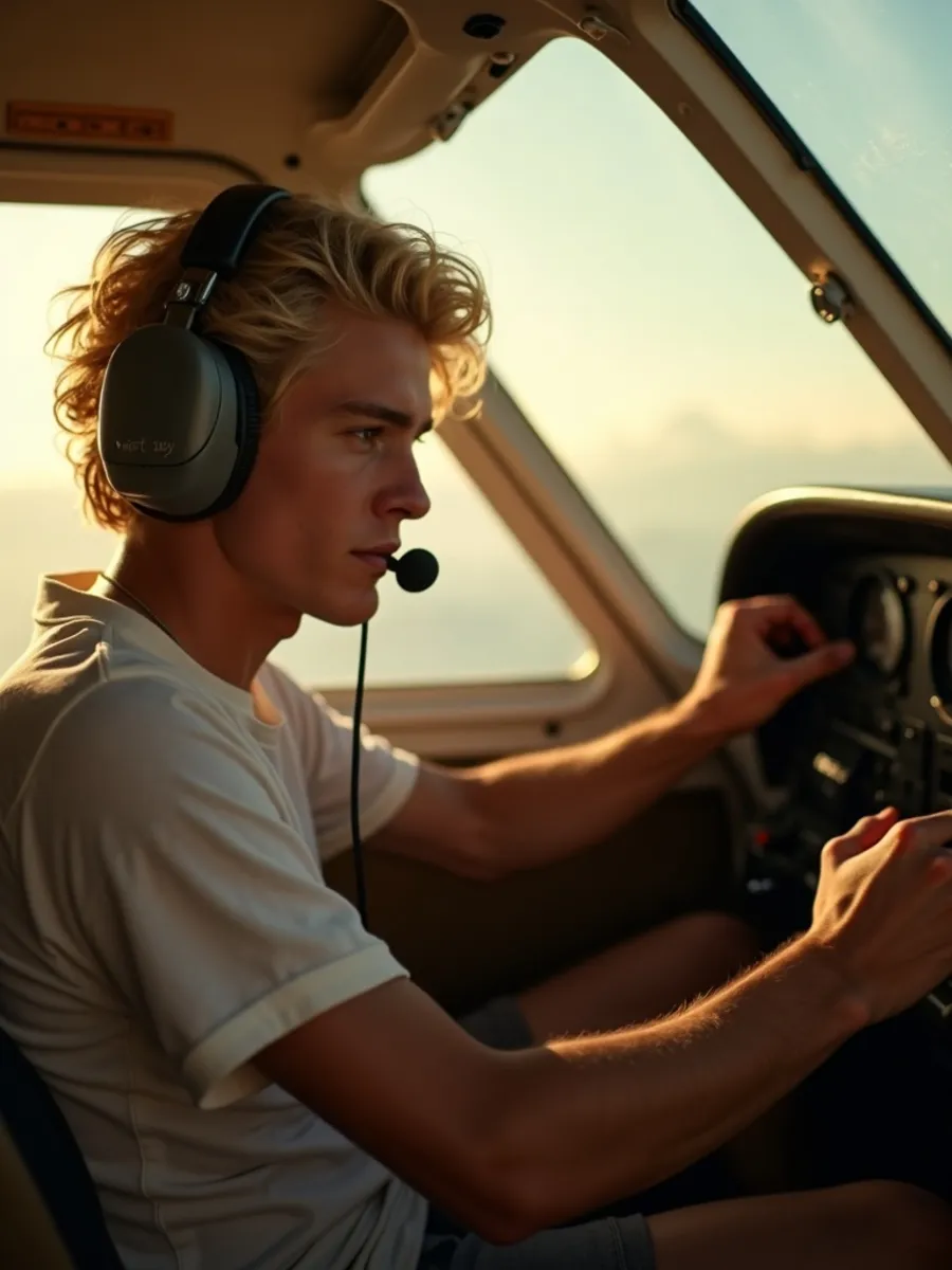 Flugschüler:in beim Lernen für die PPL-Theorie