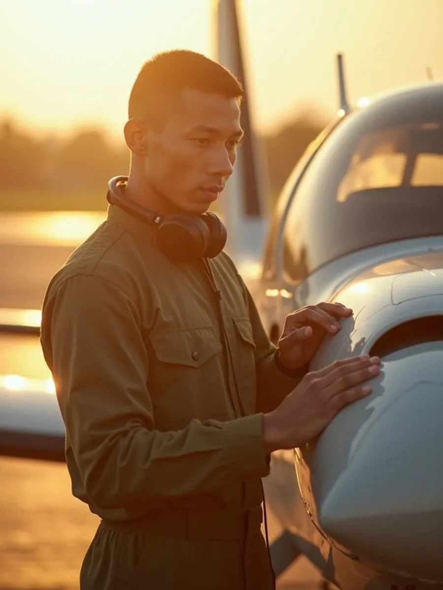 Flugschüler:in beim Lernen für die PPL-Theorie