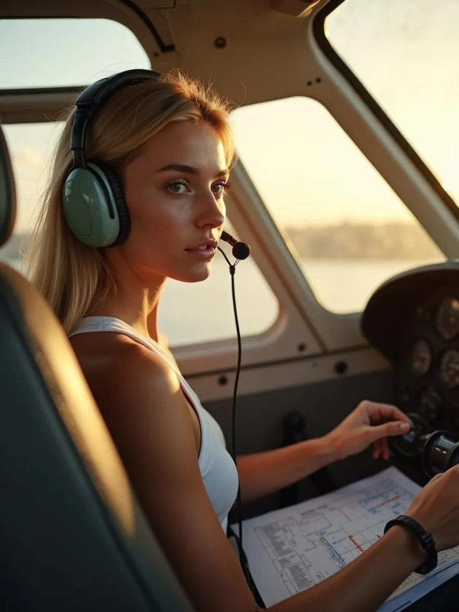 Flugschüler:in beim Lernen für die PPL-Theorie
