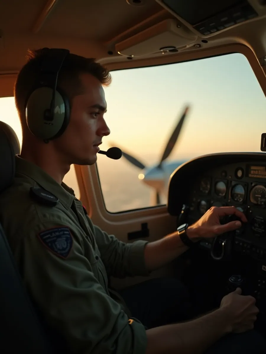 Flugschüler:in beim Lernen für die PPL-Theorie